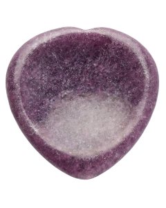 Lepidolite, Africa, Heart Worry Stone  (1pc)