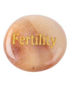 Pink Aventurine Smoothstone with Fertility etching (1pc)