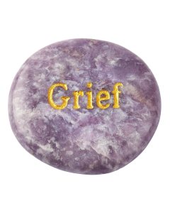 Lepidolite Smoothstone with GRIEF etching (1pc)