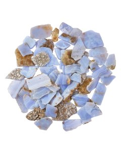 Blue Lace Agate Free Form Slice, 30-60mm (1kg) NFD