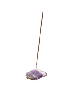 Dream Amethyst Natural Edge Slab Incense Holder (1pc) NFD