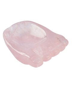 Rose Quartz Foot Shape Thumb Stone, 10x35x50mm (1pc)