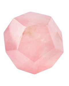 Rose Quartz Polyhedron, 30mm (1pc)