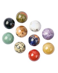 Assorted Gemstone Spheres, 30mm (10pcs)