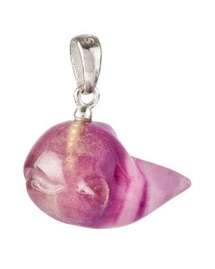 Candy Fluorite Cartoon Fish Pendant, Sterling Silver (1pc)