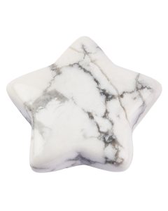 White Howlite Star, 8mm x 28/30mm (1pc)