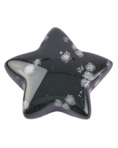 Snowflake Obsidian Star, 8mm x 28/30mm (1pc)