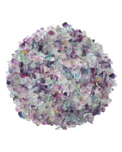 Polished Rainbow Fluorite chips, 3/8mm (100g)