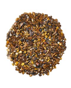 Polished Tiger Eye Gold chips, 3/8mm (100g)