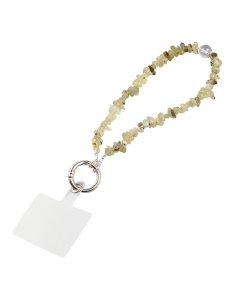 Epidote in Prehnite with Black Tourmaline Phone Charm (1pc)