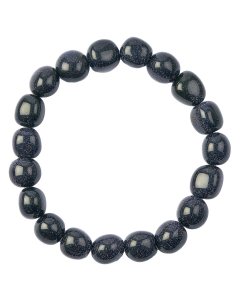 Blue Goldstone Tumblestone Bracelet (1pc)
