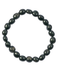Silver Obsidian Small Tumblestone Bracelet (1pc)