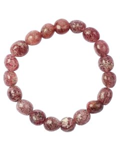 Strawberry Quartz Small Tumblestone Bracelet (1pc)
