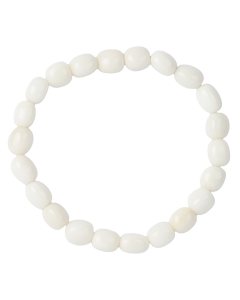 White Jade Small Tumblestone Bracelet (1pc)