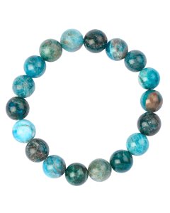 10mm Bead Bracelet, Blue Apatite AB Grade (1pc)
