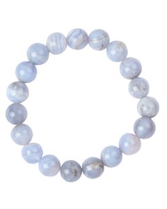 10mm Blue Chalcedony Bead Bracelet (1pc)