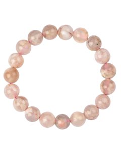 10mm Blossom Agate Bead Bracelet (1pc)