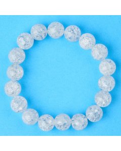 10mm Crackle Quartz Bead Bracelet (1pc)