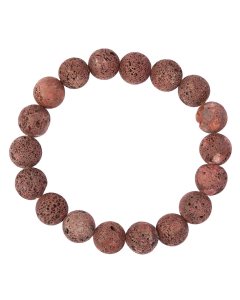 10mm Brown Lava Bead Bracelet (1pc)