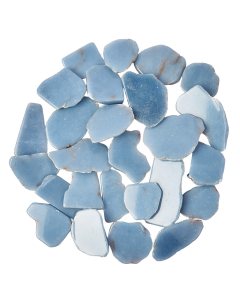 Angelite Free Polished Form Slabs, 4/15mm x 30/70mm (KGS)