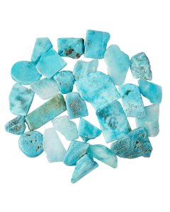 Blue Aragonite (Dyed) Freeform Slabs, 4/15mm x 30/70mm (KGS)