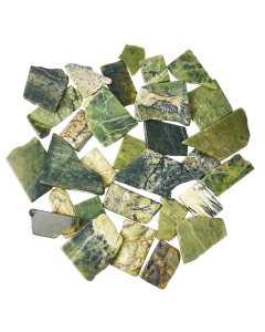 Soft Nephrite Jade Freeform Slabs, 4/15mm x 30/70mm (KGS)
