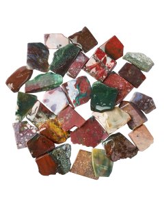 Fancy Jasper Freeform Slabs, 4/15mm x 30/70mm (KGS)