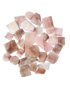 Strawberry Quartz Freeform Slabs, 4/15mm x 30/70mm (KGS)