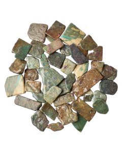 Ruby Fuchsite Freeform Slabs, 4/15mm x 30/70mm (KGS)