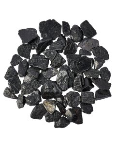 Black Tourmaline Freeform Slabs, 4/15mm x 25/50mm (KGS)