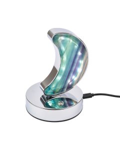 Fluorite Moon Lamp, Silver Plated, USB (1pc) NFD