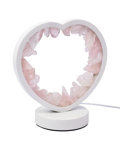 Rose Quartz Heart USB Lamp, (1pc) NFD