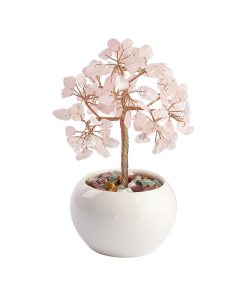 Rose Quartz Gem Tree in Cup (1pc) NFD