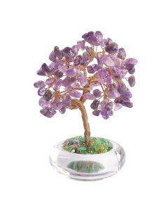 Amethyst Gem Tree with Clear Bowl (1pc) NFD