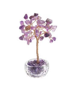 Mini Amethyst Tree with Clear Cup (1pc) NFD
