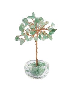 Mini Green Aventurine Tree with Clear Cup (1pc) NFD