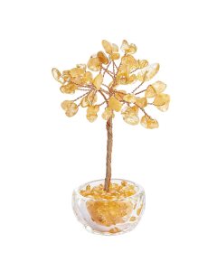 Mini Citrine Tree with Clear Cup (1pc) NFD