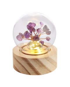 Amethyst Gem Tree Lamp, battery operated (1pc) NFD