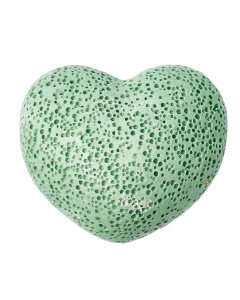 Green Lava stone Heart, 45x26mm (1pc)
