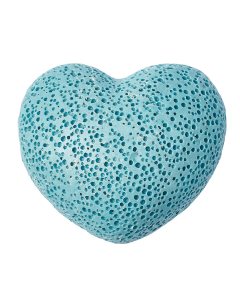 Lava stone Heart, 45x26mm, Blue (1pc)