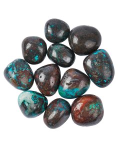 Cuprite and Chrysocolla Tumblestones from the Congo (250g) 
