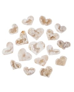 White Quartz Geode Hearts (Kg) NFD