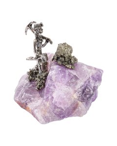 Amethyst Zambia chunk with Miner (1pc) NFD