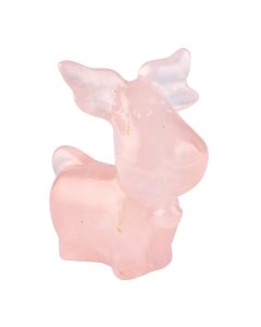 Rose Quartz Reindeer, 5cm (1pc) NFD