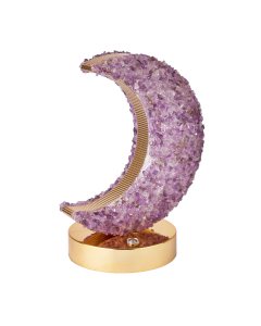 Amethyst Moon Lamp, Gold Edge (1pc) NFD