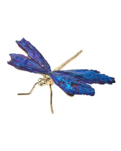 Dragonfly with Blue Kyanite Aura Wings, Gold Body (1pc) NFD