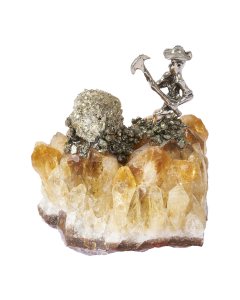 Citrine Cluster with Miner (1pc) NFD