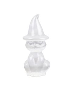 Selenite Cat in Hat, 90mm (1pc) NFD
