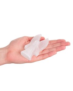 Selenite Flat Angel Carving, 88mm (1pc) NFD