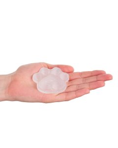 Selenite Paw Print Carving, 60mm (1pc) NFD